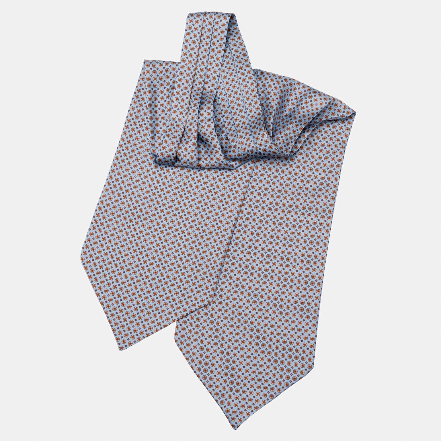 Navona - Silk Ascot Cravat Tie - Azure - My Men's Shop