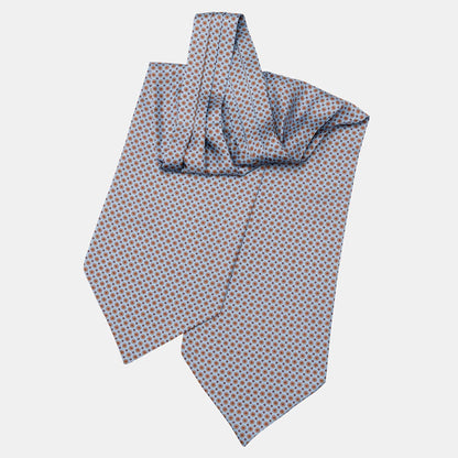 Navona - Silk Ascot Cravat Tie - Azure - My Men's Shop
