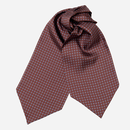 Navona - Silk Ascot Cravat Tie - Chocolate - My Men's Shop