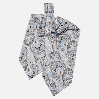 Bugatti - Silk Ascot Cravat Tie - Grey - My Men's Shop