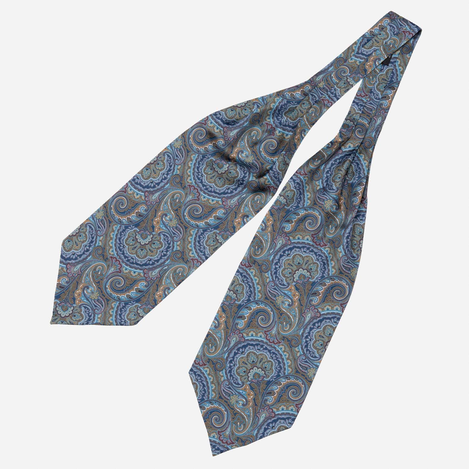 Bugatti - Silk Ascot Cravat Tie - Petrol Blue - My Men's Shop