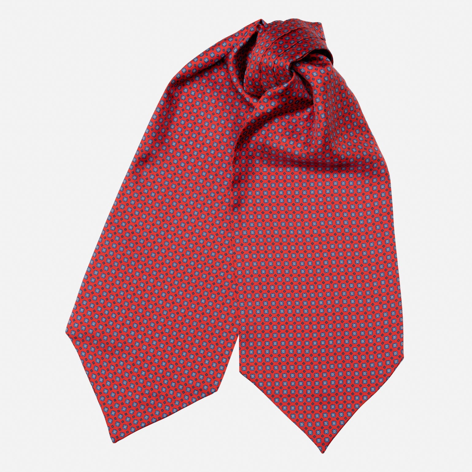 Navona - Silk Ascot Cravat Tie - Red - My Men's Shop