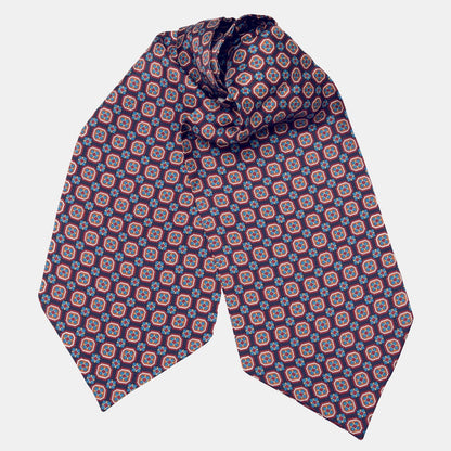 Barberini - Silk Ascot Cravat Tie - Blue and Navy - My Men's Shop