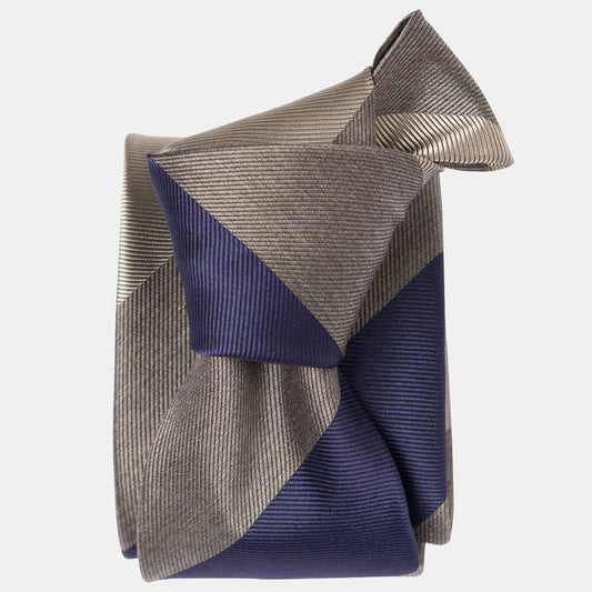 Conero - Silk Jacquard Tie - Taupe Grey - My Men's Shop