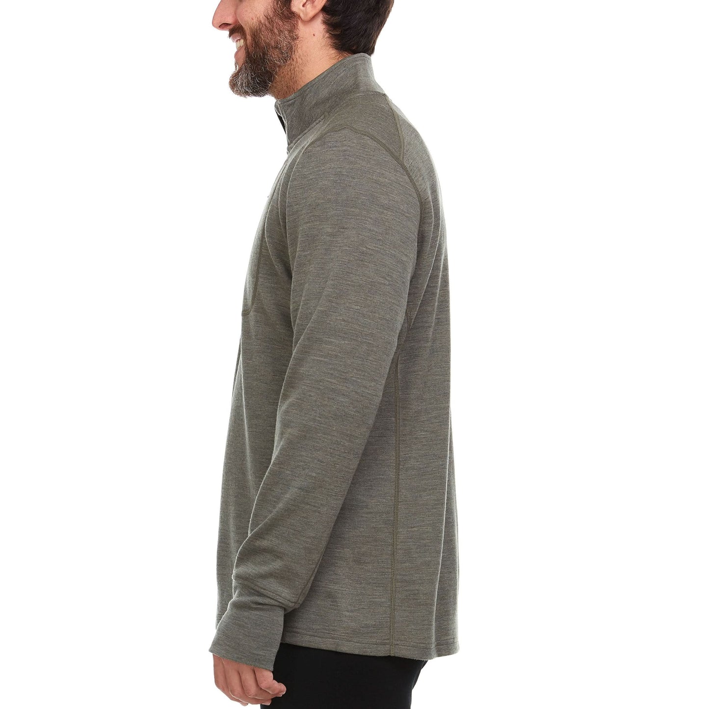 Sudadera de lana merino para hombre con cremallera de 1/4 - 100% Lana Merino