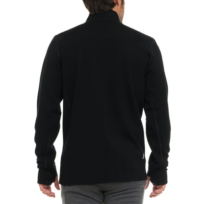 Heavyweight Men's Wool Full Zip Sweater - 100% Merino Wool