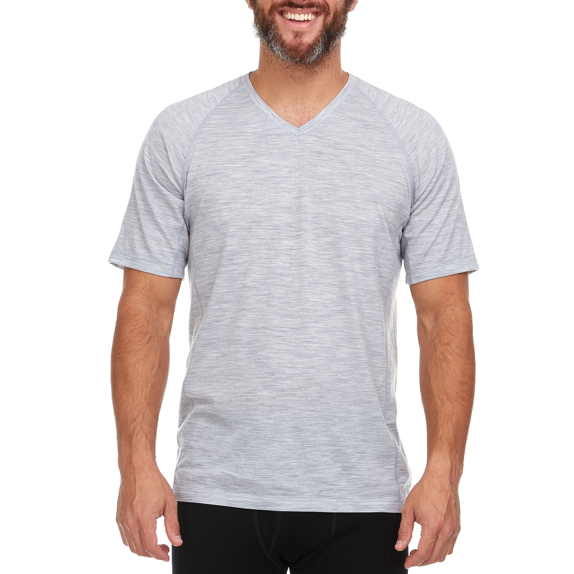 Micro Weight - Men's Wool V-Neck T-Shirt Woolverino - My Men's Shop