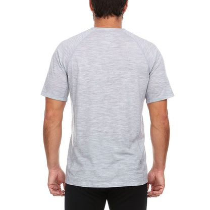 Camiseta con cuello de pico de lana merina para hombre - Microweight