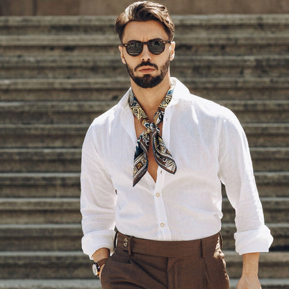 Capri - Silk Neckerchief - Yellow - My Men's Shop