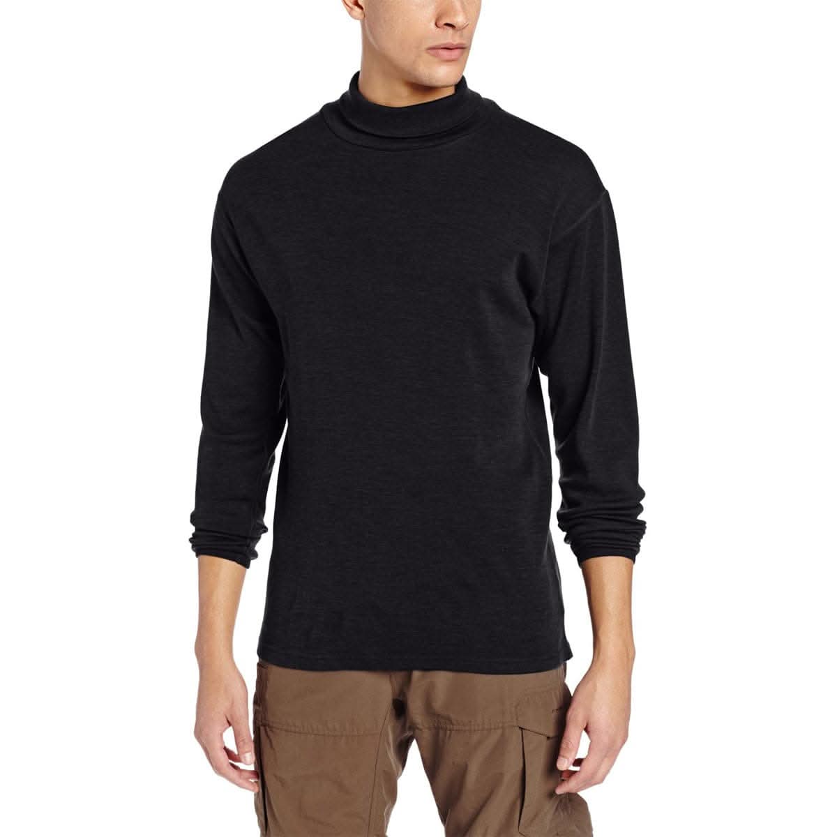 Cuello alto de lana de peso medio para hombre - 100 % lana merino