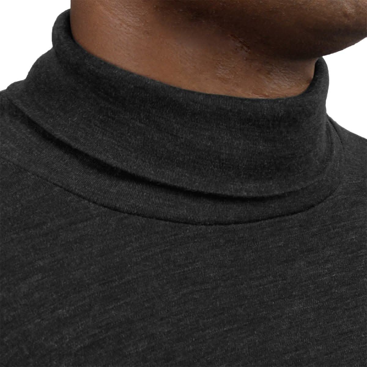 Cuello alto de lana de peso medio para hombre - 100 % lana merino