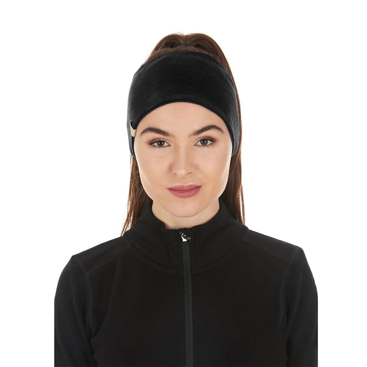 Cinta para la cabeza de lana reversible de peso medio - 100% lana merina