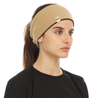 Cinta para la cabeza de lana reversible de peso medio - 100% lana merina