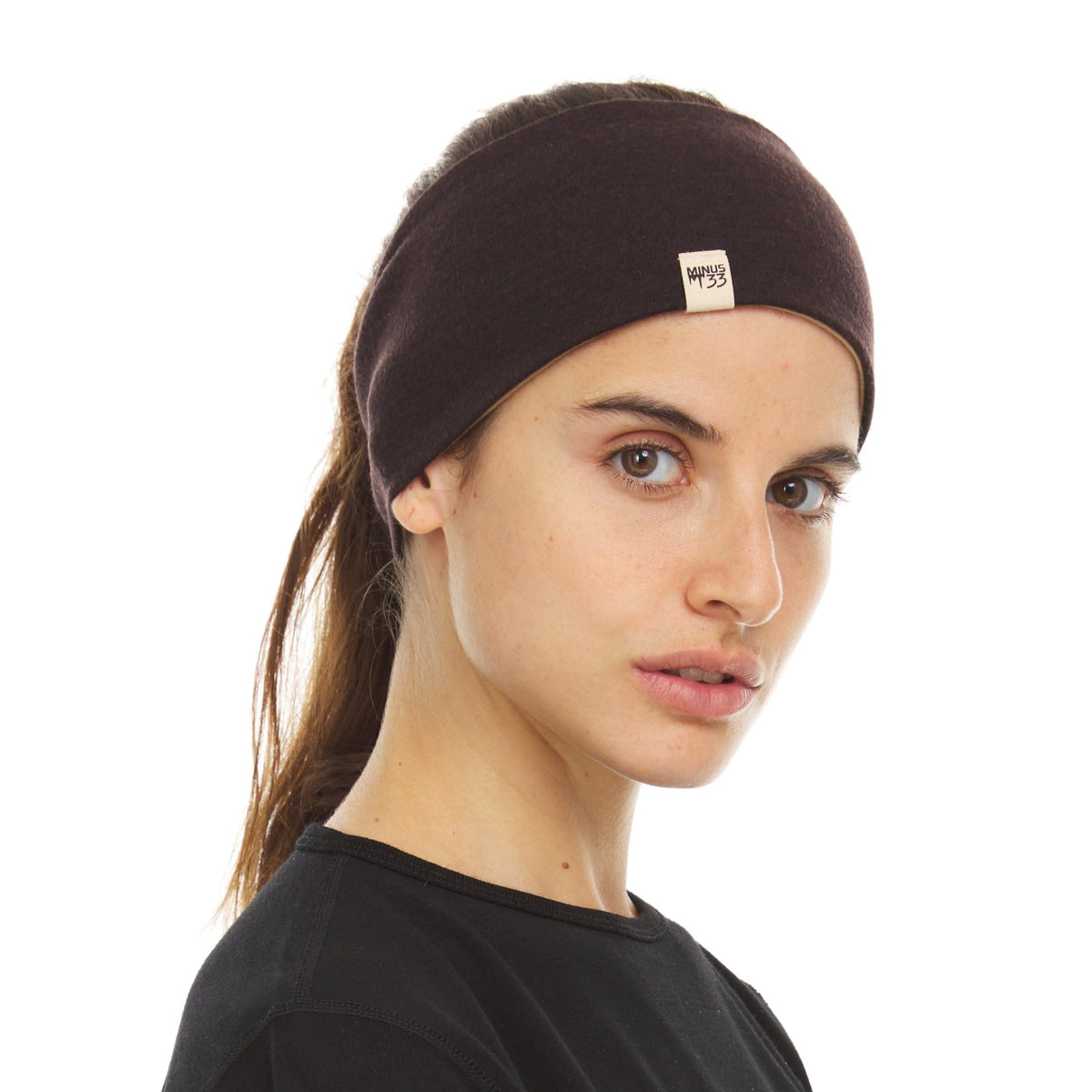 Cinta para la cabeza de lana reversible de peso medio - 100% lana merina