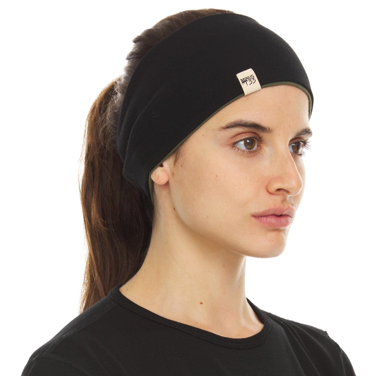 Cinta para la cabeza de lana reversible de peso medio - 100% lana merina