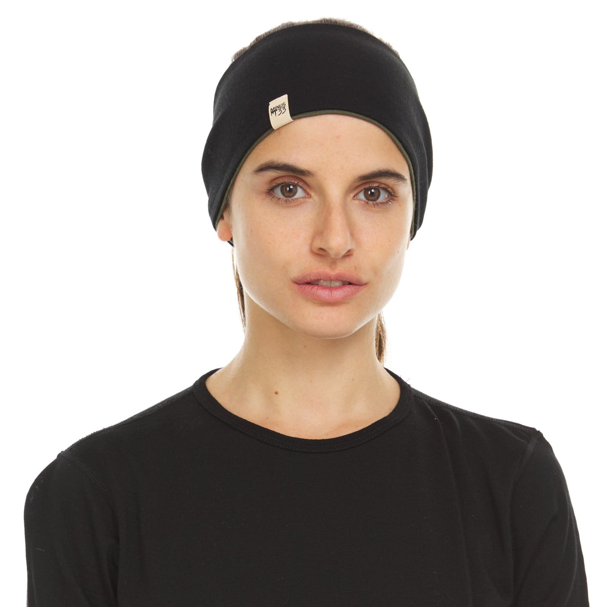 Cinta para la cabeza de lana reversible de peso medio - 100% lana merina