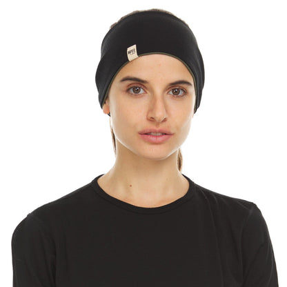 Cinta para la cabeza de lana reversible de peso medio - 100% lana merina