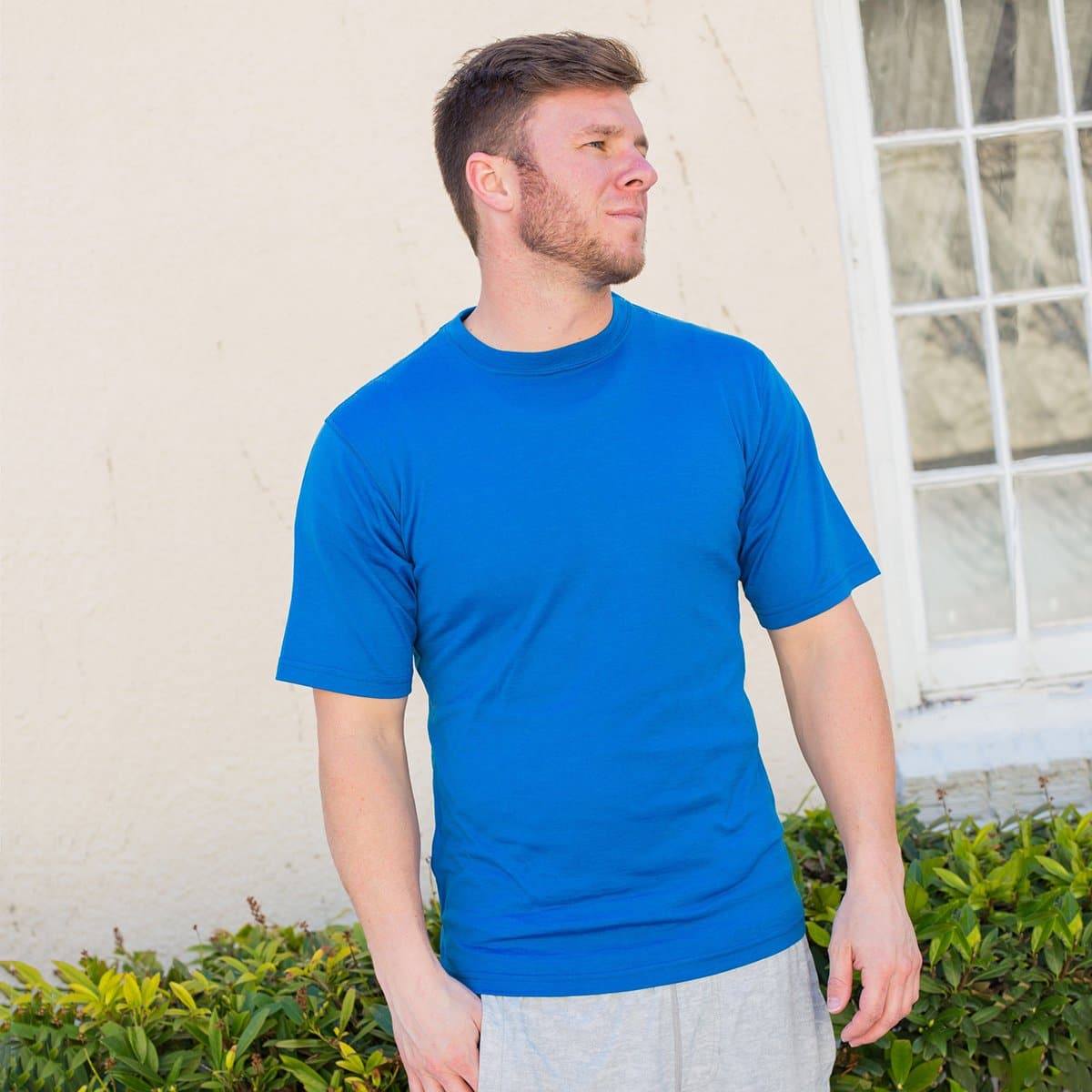 Lightweight - Algonquin Men's T-Shirt Crew 100% Merino Wool - My Men's Shop