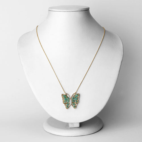 Collar de plata de ley .925 con esmeralda genuina de 2,60 quilates y circonitas blancas