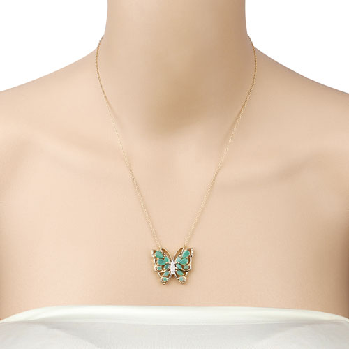 Collar de plata de ley .925 con esmeralda genuina de 2,60 quilates y circonitas blancas