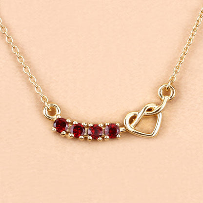 Collar de plata esterlina .925 con granate genuino de 0,32 quilates