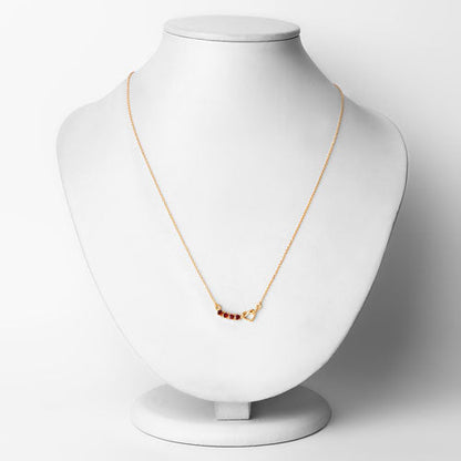 Collar de plata esterlina .925 con granate genuino de 0,32 quilates