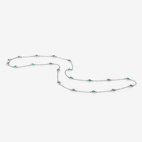 Collar de plata de ley .925 con esmeralda auténtica de 1.80 quilates