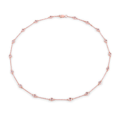 Collar de plata de ley .925 con morganita genuina de 1,62 quilates
