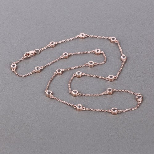 Collar de plata de ley .925 con morganita genuina de 1,62 quilates
