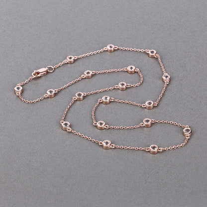 Collar de plata de ley .925 con morganita genuina de 1,62 quilates