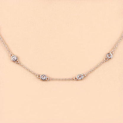 Collar de plata de ley .925 con morganita genuina de 1,62 quilates