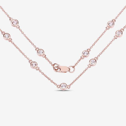 Collar de plata de ley .925 con morganita genuina de 1,62 quilates