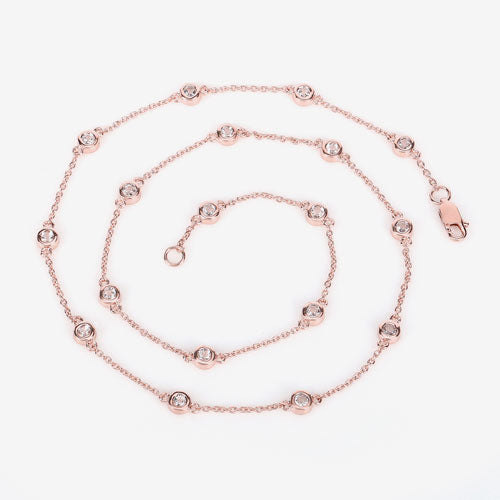 Collar de plata de ley .925 con morganita genuina de 1,62 quilates
