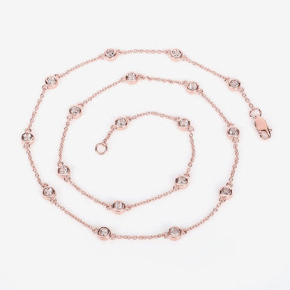 Collar de plata de ley .925 con morganita genuina de 1,62 quilates