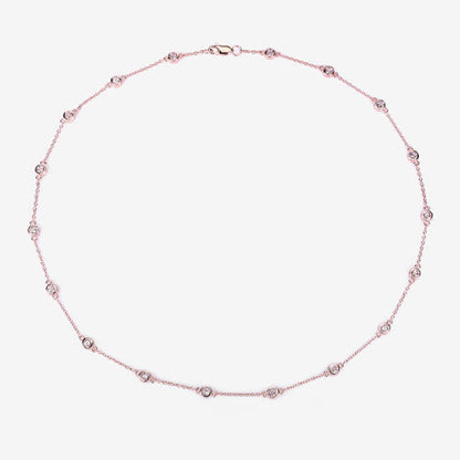 Collar de plata de ley .925 con morganita genuina de 1,62 quilates