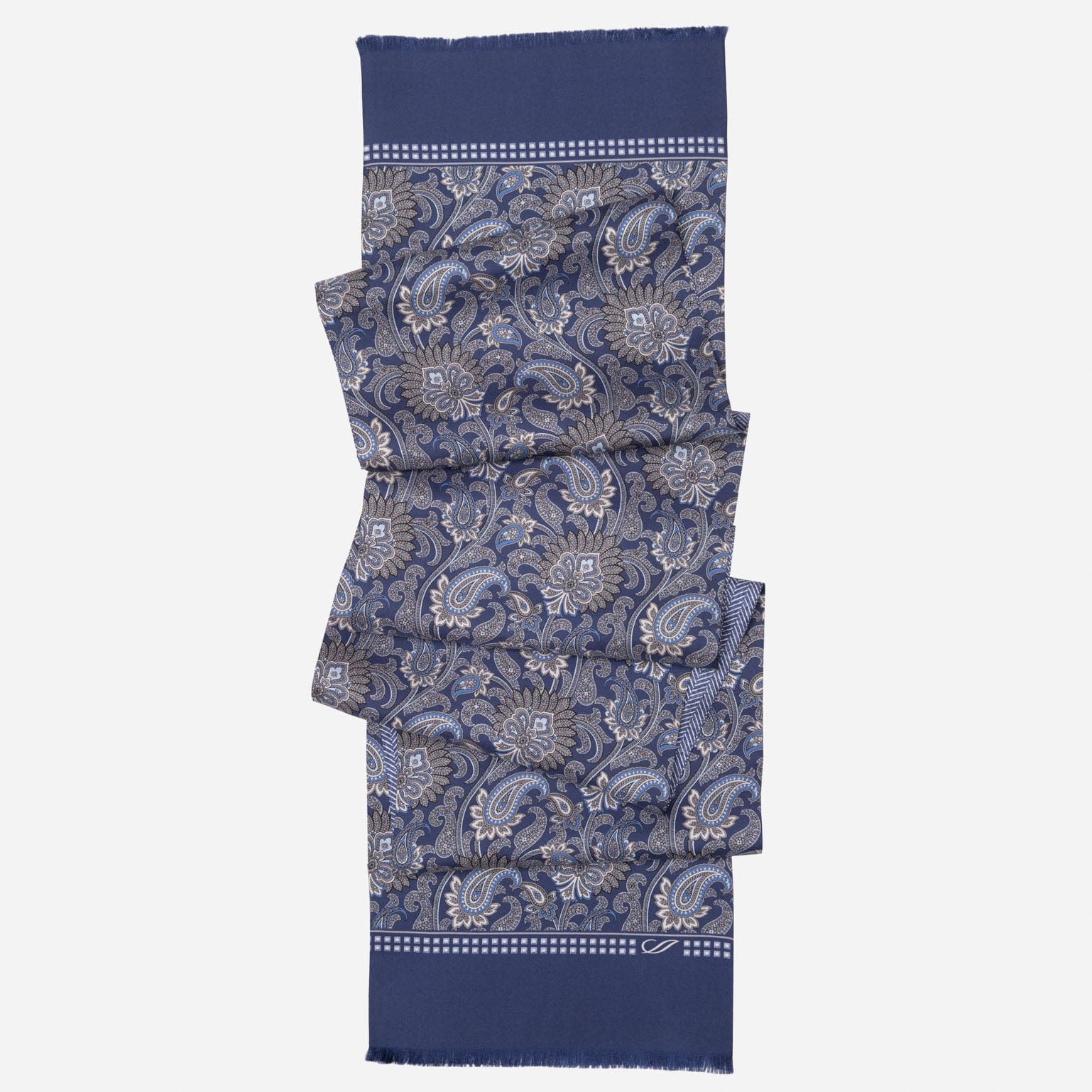 Pasquino - Reversible Silk Scarf - Navy - My Men's Shop