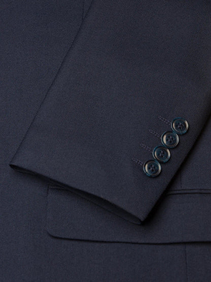 JAX Men's Navy Blue 3-Piece Slim Fit Suit – 2-Button Notch Lapel