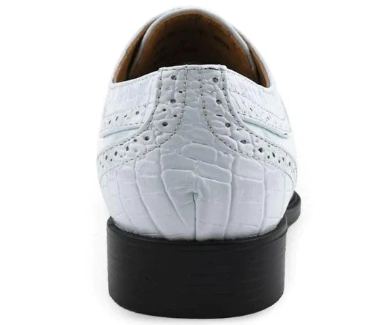 DALLAS CAP TOE GATOR PRINT SHOES - My Men's Shop