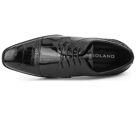 DALLAS CAP TOE GATOR PRINT SHOES - My Men's Shop