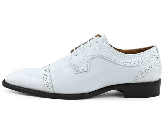DALLAS CAP TOE GATOR PRINT SHOES - My Men's Shop