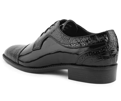 DALLAS CAP TOE GATOR PRINT SHOES - My Men's Shop