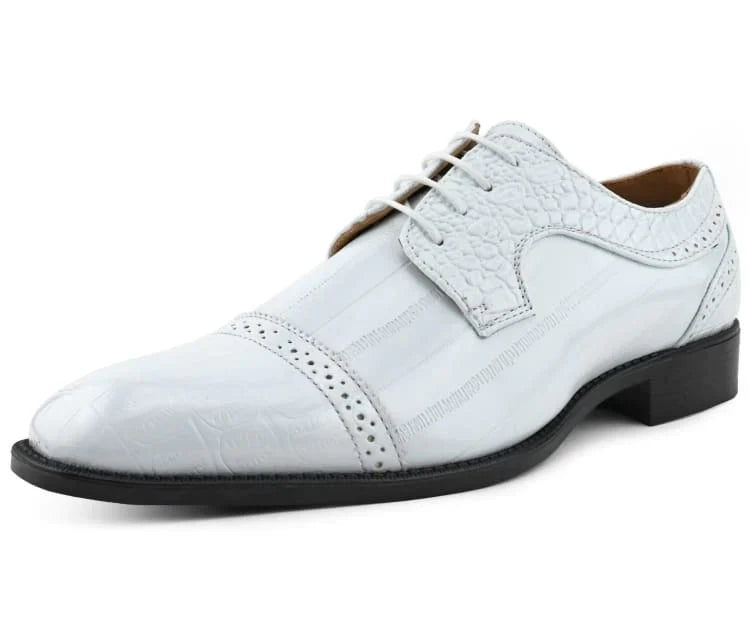 DALLAS CAP TOE GATOR PRINT SHOES - My Men's Shop