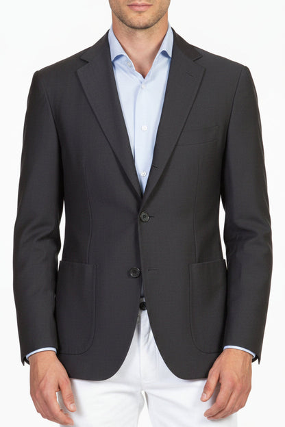 Kiton Solid Cotton-Cashmere Sport Jacket