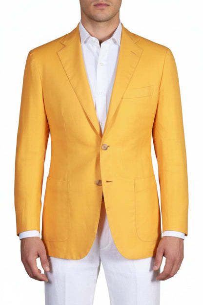 Kiton Birdseye Cotton-Linen Sport Jacket
