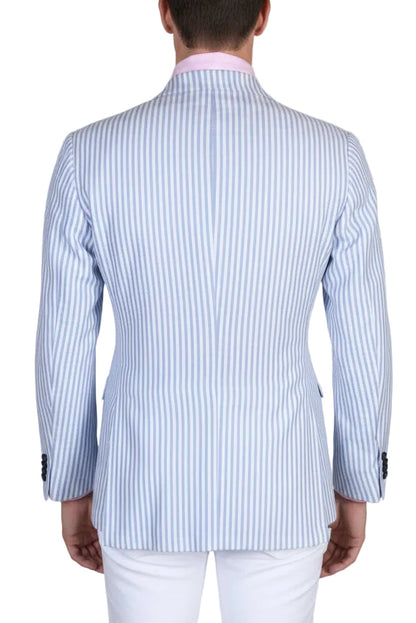 Kiton Striped Cotton-Linen Sport Jacket