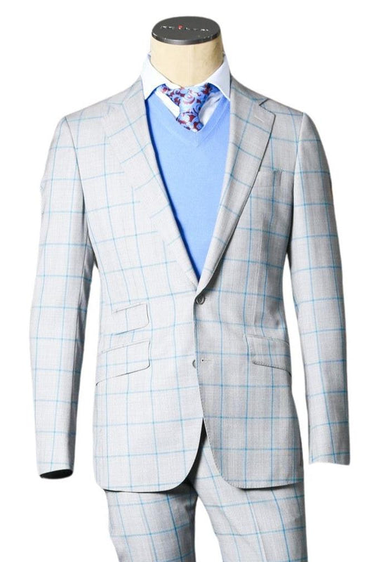 Carlo Barbera Checked Wool Suit (Super 170's Wool)