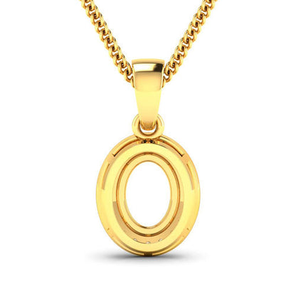 Colgante con engaste de oro amarillo de 14 quilates con diamante blanco auténtico de 0,18 quilates - para gema ovalada de 8x6mm