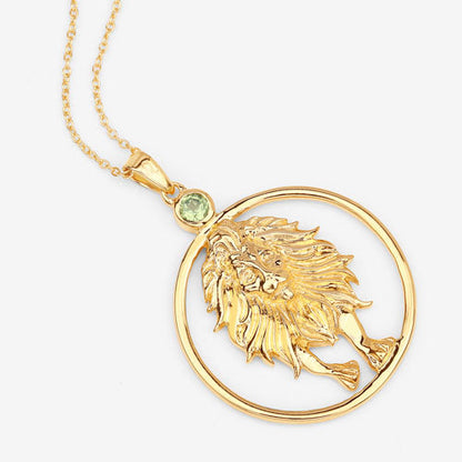 Colgante de plata de ley .925 con peridoto auténtico de 0,24 quilates