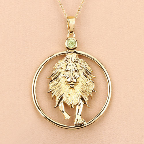 Colgante de plata de ley .925 con peridoto auténtico de 0,24 quilates