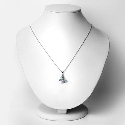 Colgante de plata de ley .925 con topacio azul genuino de 0.78 quilates